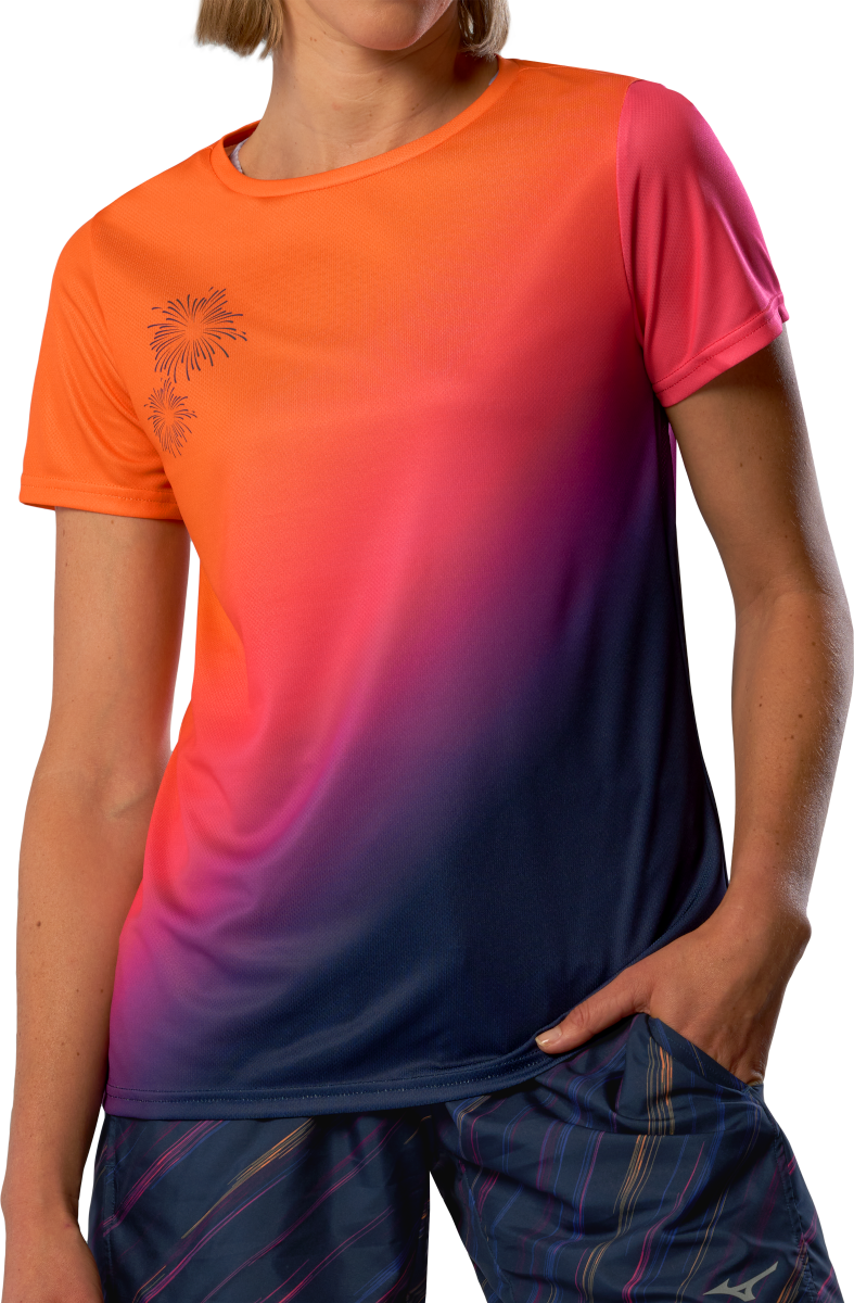 Тениска Mizuno Fireworks Print Athletic T-Shirt Hanabi Многоцветен | j2gac750-97