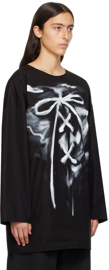 Тениска We11done Long Sleeve Graphic T-Shirt Черно | WD-SH3-23-184-U-BK, 1
