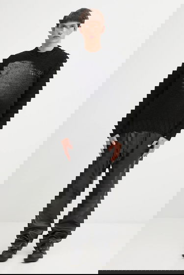 Панталони Maison Margiela MM6 Maison Margiela Faux Leather Wide Leg Pants Черно | SH2LA0045.M35455.900, 4