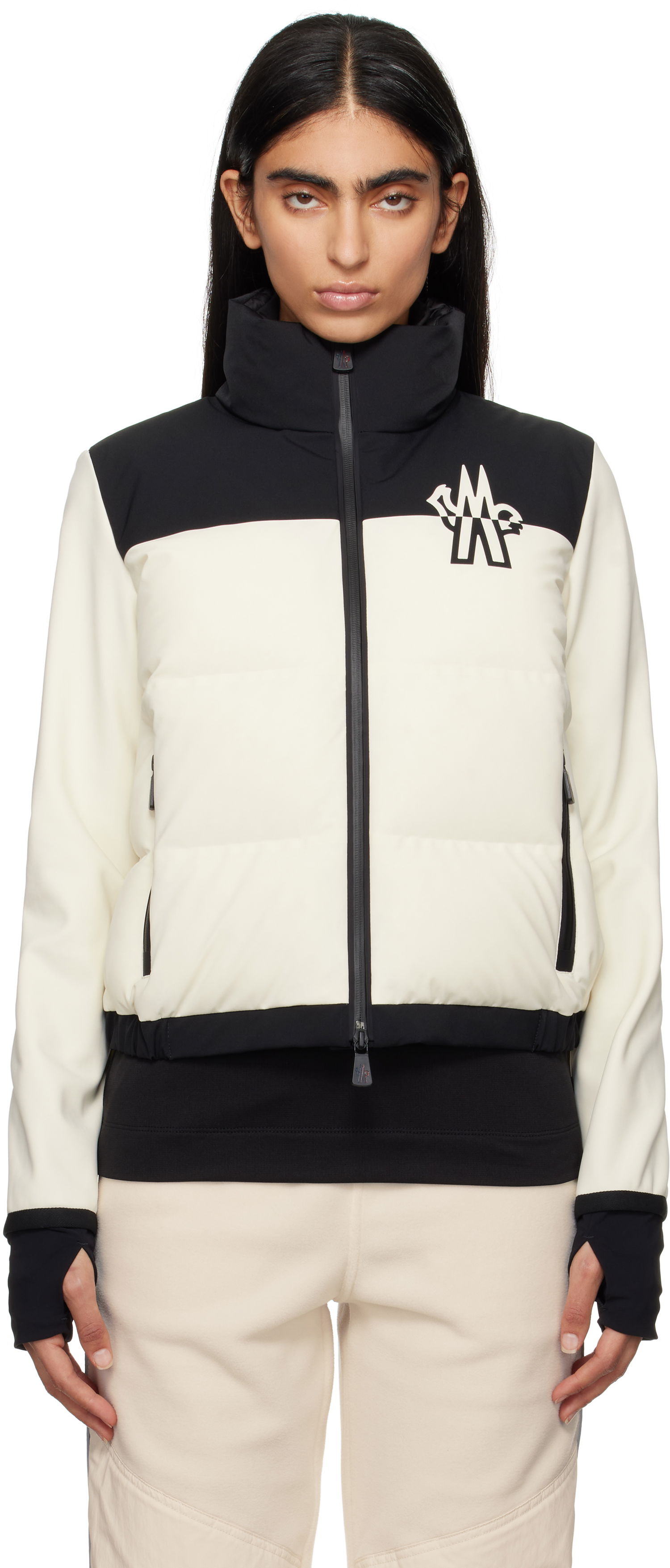Пухо яке Moncler Maglia Cropped Down Puffer Jacket Бяло | 8G00012-80280, 0