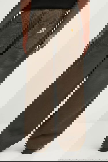 Панталони Carhartt WIP Crawton Wide-Leg Cotton Pants with Patch Pockets Кафяво | I035657.63GD, 2