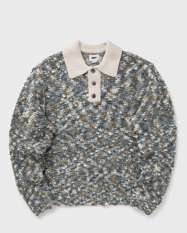 Пуловер OBEY Multicolored Knit Polo Sweater Синьо | 151000096-GYM, 0