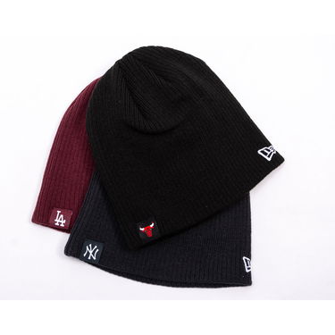 Шапка New Era MLB Essential Skully Beanie LA Dodgers One Size Бургунди | 60691106, 4