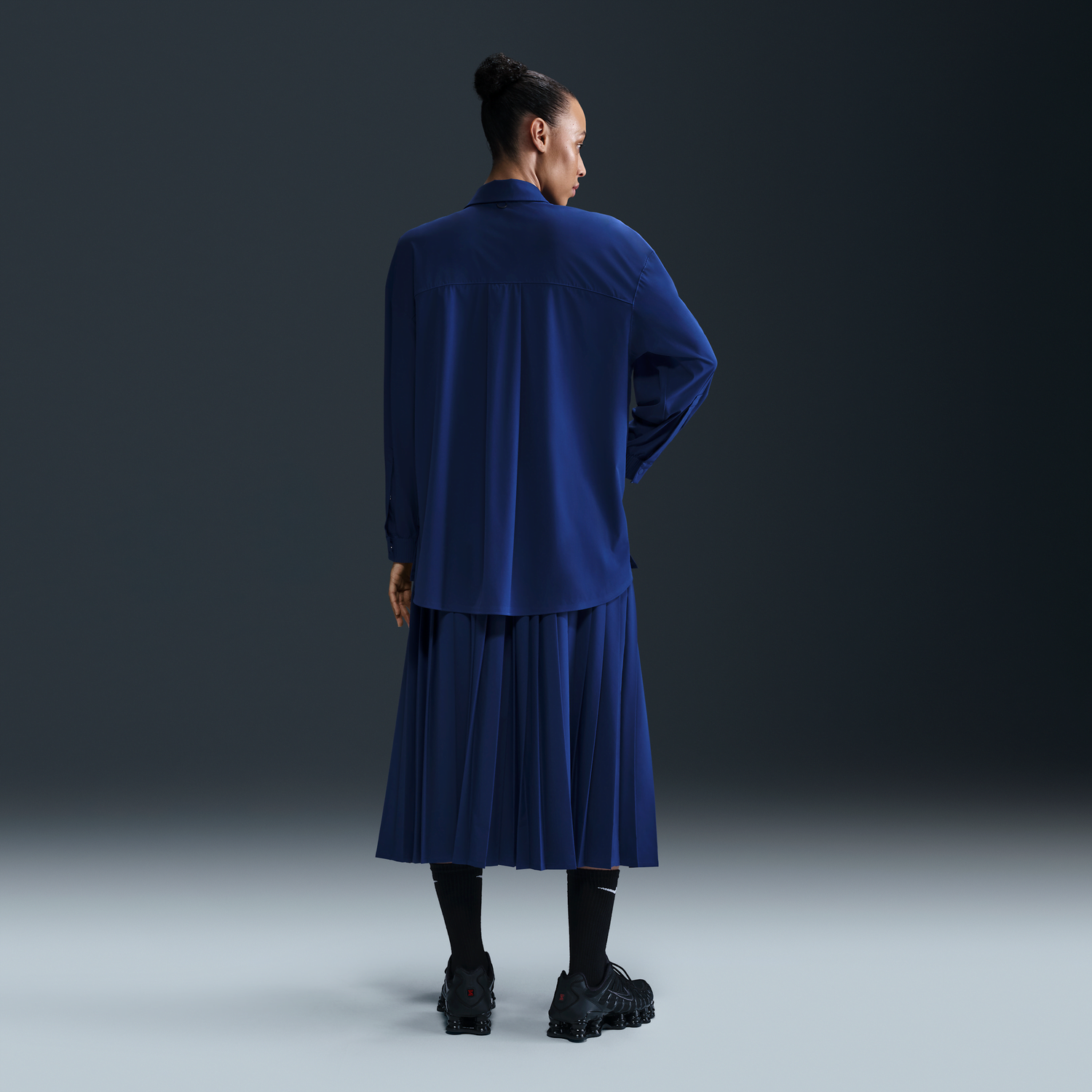 Риза Nike 24.7 PerfectStretch Dri-FIT Pleated Skirt Синьо | HQ8153-455, 1