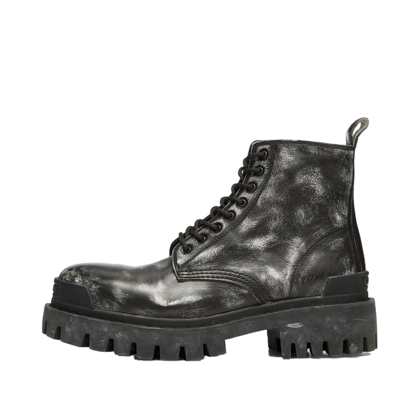 Кецове и обувки Balenciaga Strike Ankle Boots "Black Leather" Черно | 589338WBEF19010