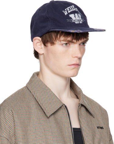Шапка с козирка We11done We11done Distressed Collegiate Cap Тъмно синьо | WD-AH2-25-407-U-NV, 1