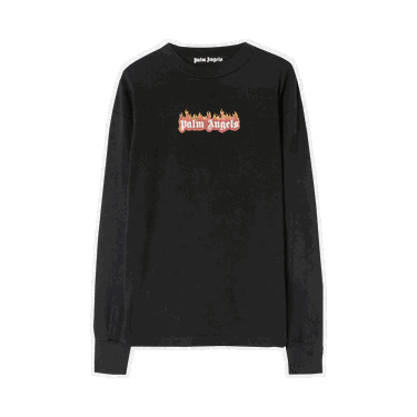 Тениска Palm Angels Burning Logo Classic Tee Черно | PMAB002F22JER0021001, 0