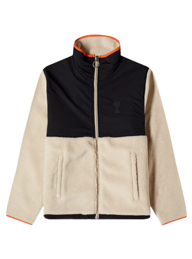 Яке AMI Heart Sherpa Zip Fleece Jacket Черно | HJK007-761-151