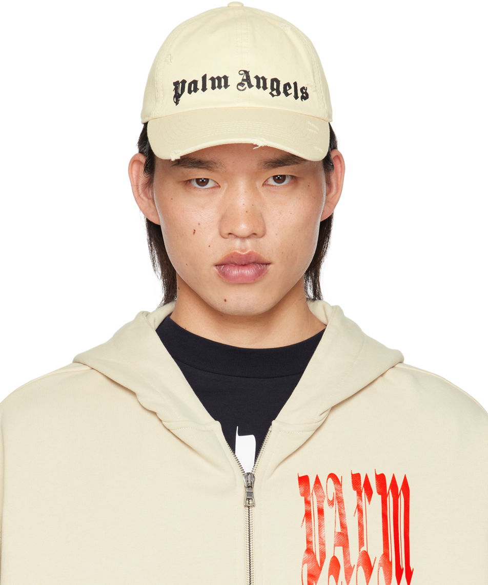 Шапка с козирка Palm Angels Off-White Monogram Cap Бежово | PMLB104F24FAB0030310, 0