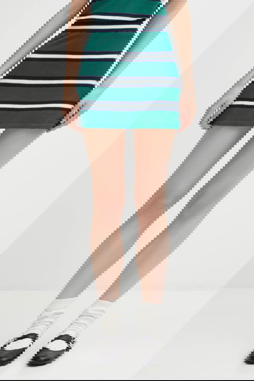 Пола Sporty & Rich Silk Pique A-line Mini Skirt Многоцветен | SK016621300GR50, 0
