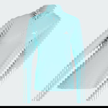 Тениска adidas Performance Hyperglam Training Quarter-Zip Тюркоазено | IX3228, 2