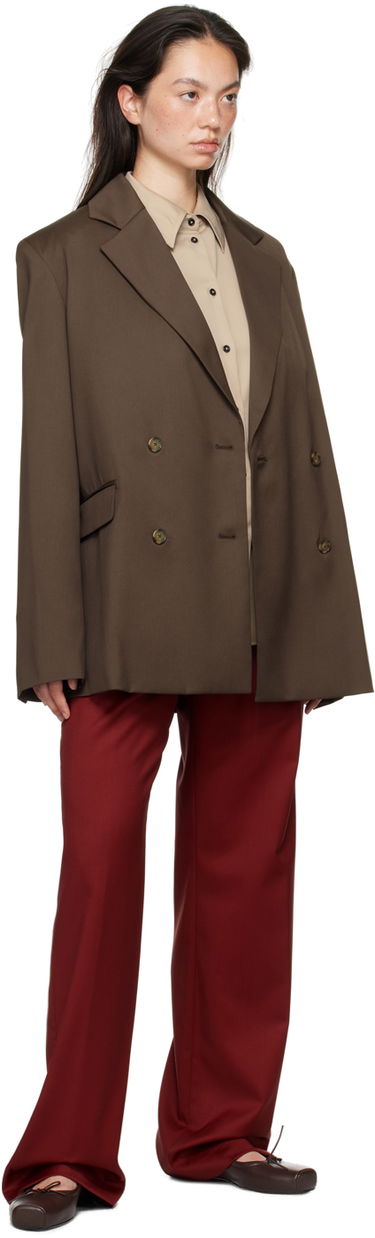Яке Loulou de Saison Loulou de Saison Donau Double-Breasted Blazer Кафяво | DONAU, 3