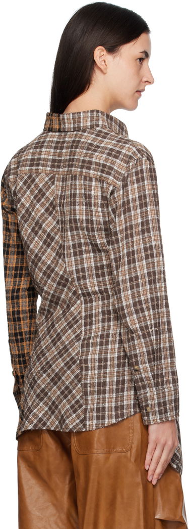 Риза Andersson Bell Andersson Bell Twist Check Shirt Кафяво | atb1361w, 2