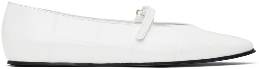 Облекло BY FAR BY FAR Molly Ballerina Flats Бяло | 23SSMOLFWHMCEL, 0