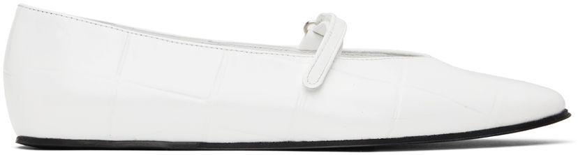 Облекло BY FAR BY FAR Molly Ballerina Flats Бяло | 23SSMOLFWHMCEL