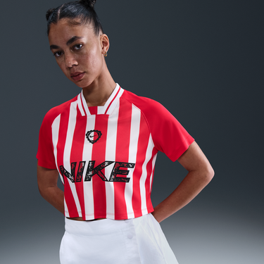Съкратен топ Nike Nike Sportswear Cropped Short Sleeve T-Shirt Червено | IM0326-657, 4