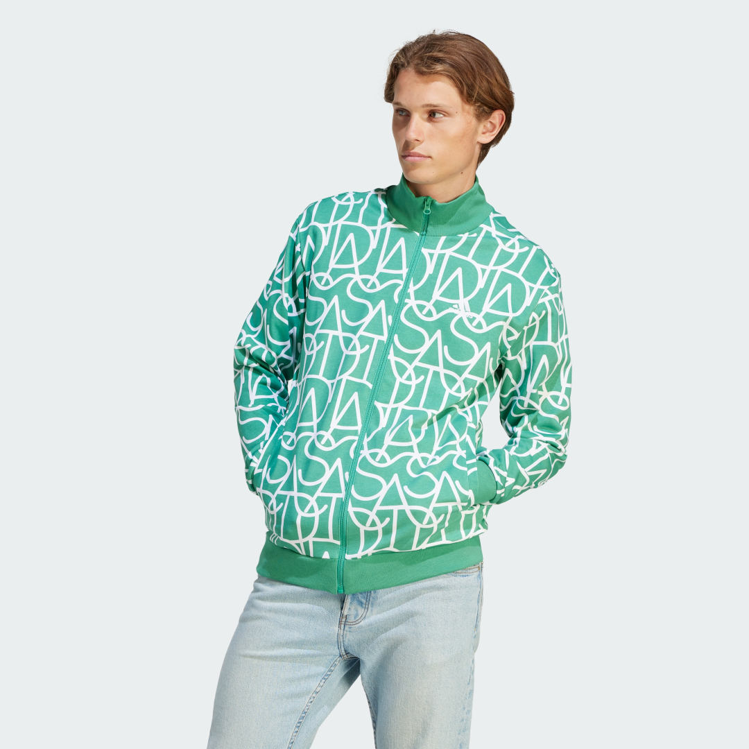 Суитчър adidas Performance Sportswear Script Track Top Зелено | HZ3087, 0