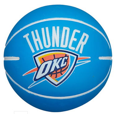 Спортна екипировка Wilson Tennis Dribblers Basketball Oklahoma City Thunder Синьо | wtb1100ok, 0