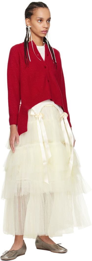 Пуловер Simone Rocha Simone Rocha Open Back Cardigan Червено | LMK7 0660, 3