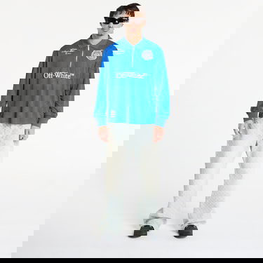 Поло тениска Off-White Lion Nation Soccer L/S Polo Синьо | OMAD00QF25JER0034601, 4