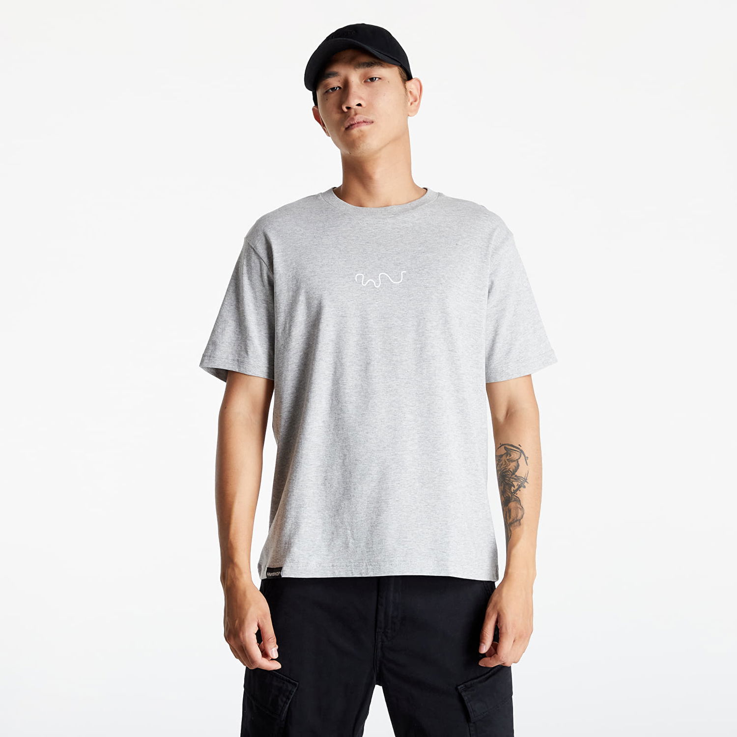 Тениска Footshop No Logo Tee Heather Сиво | FTSHP_112, 0