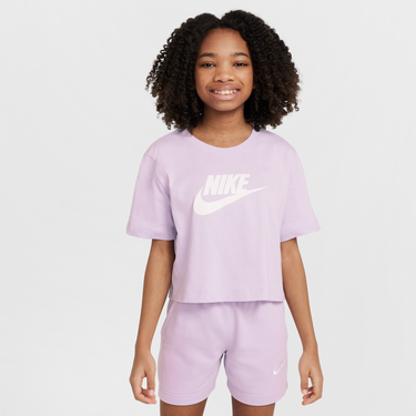 Съкратен топ Nike Nike Sportswear Cropped T-Shirt Лилаво | FZ5548-537, 0
