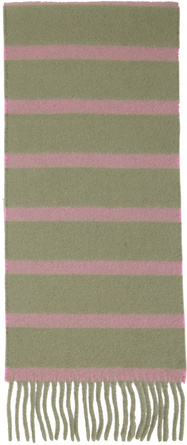 Облекло Acne Studios Green & Pink Striped Scarf Бежово | CA0280-, 1