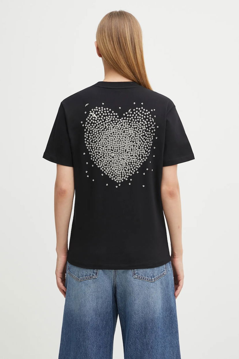 Тениска Carhartt WIP Cotton S/S Hearts Of Hartts T-Shirt Черно | I035477.89XX