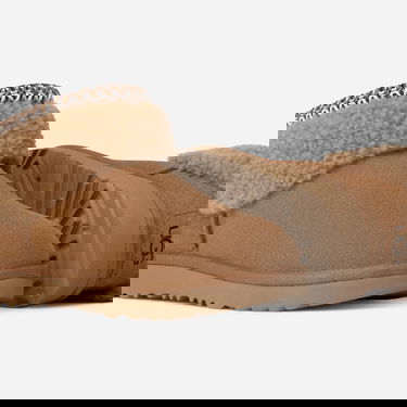 Кецове и обувки UGG Classic Ultra Mini Maxi Curly Suede Boot with Braided Trim Кафяво | 1157730K-CHE, 2