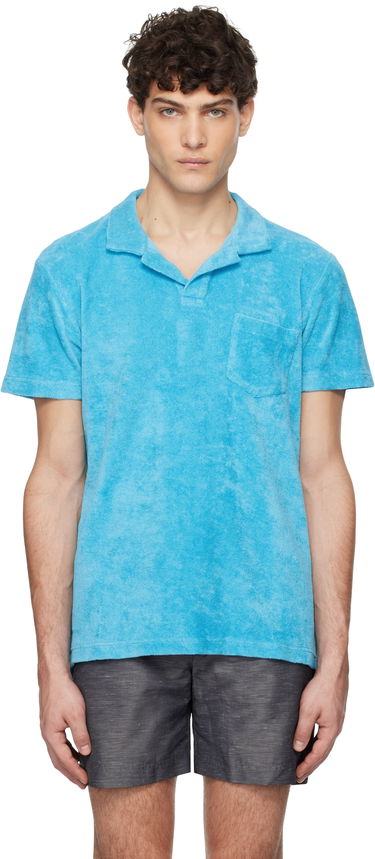 Поло тениска Orlebar Brown Orlebar Brown Terry Towelling Polo Shirt Синьо | 280079, 0