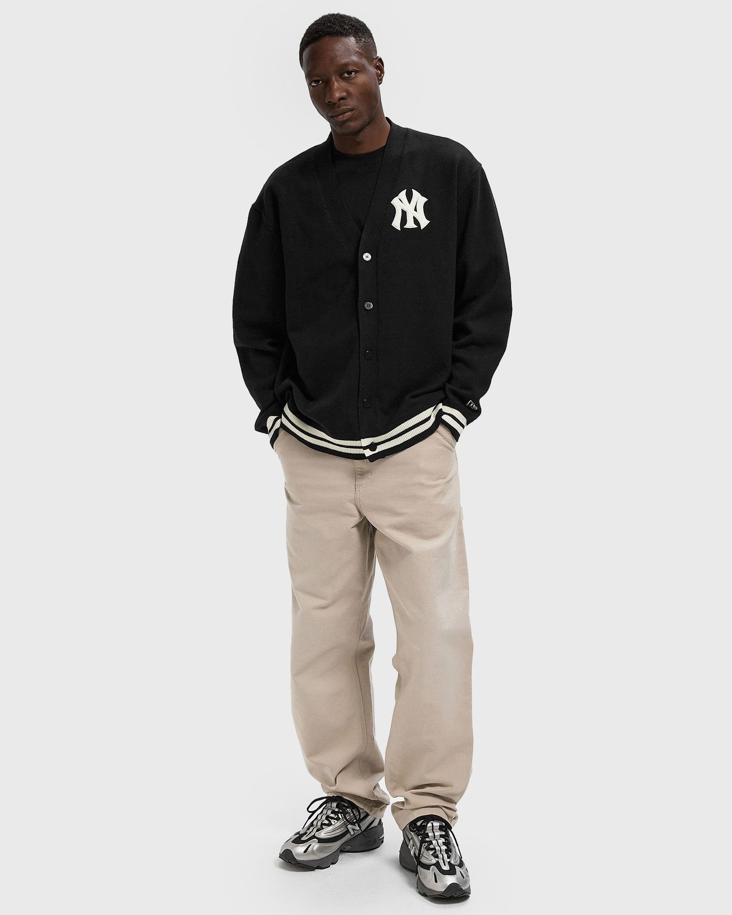 Пуловер New Era New York Yankees Knit Cardigan Черно | 60684475, 1