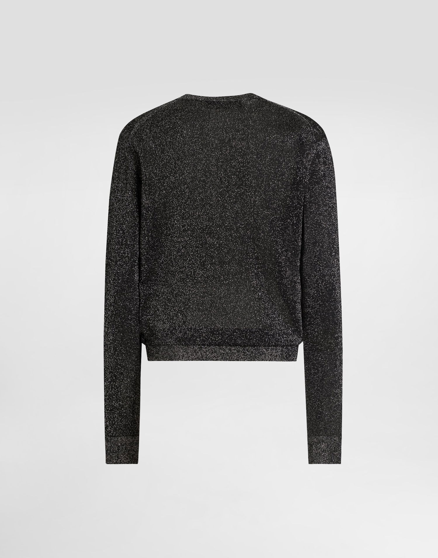 Пуловер Dolce & Gabbana Metallic Viscose Crew Neck Long Sleeve Pullover Черно | FXXB8TJGMCES8001, 1