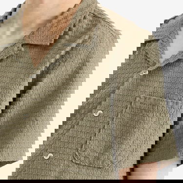 Риза Universal Works Universal Works Delos Road Shirt, Size Large Зелено | 32676-OLV, 5