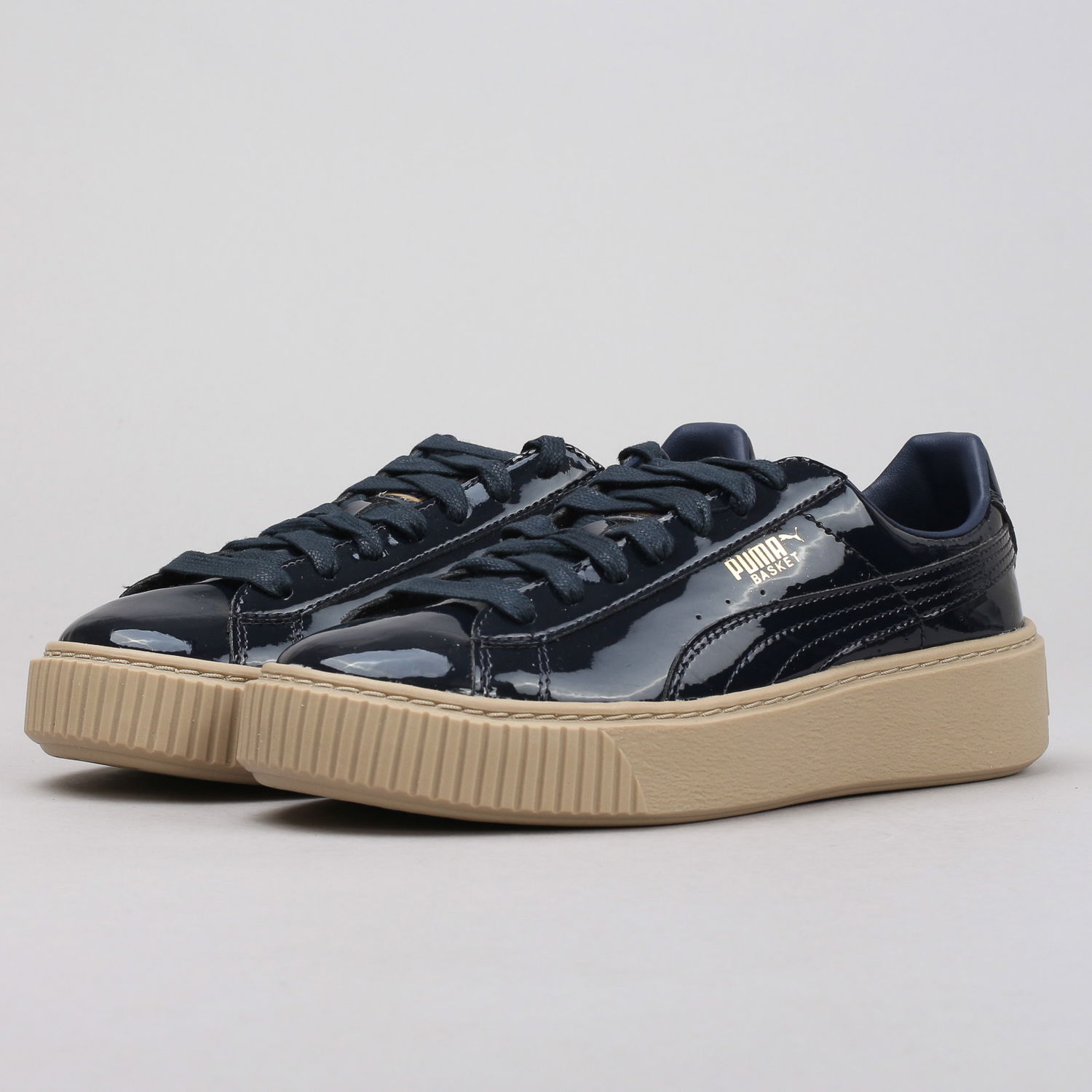 Кецове и обувки Puma Basket Platform Patent Wn's peacoat - peacoat Черно | 363314 06, 0