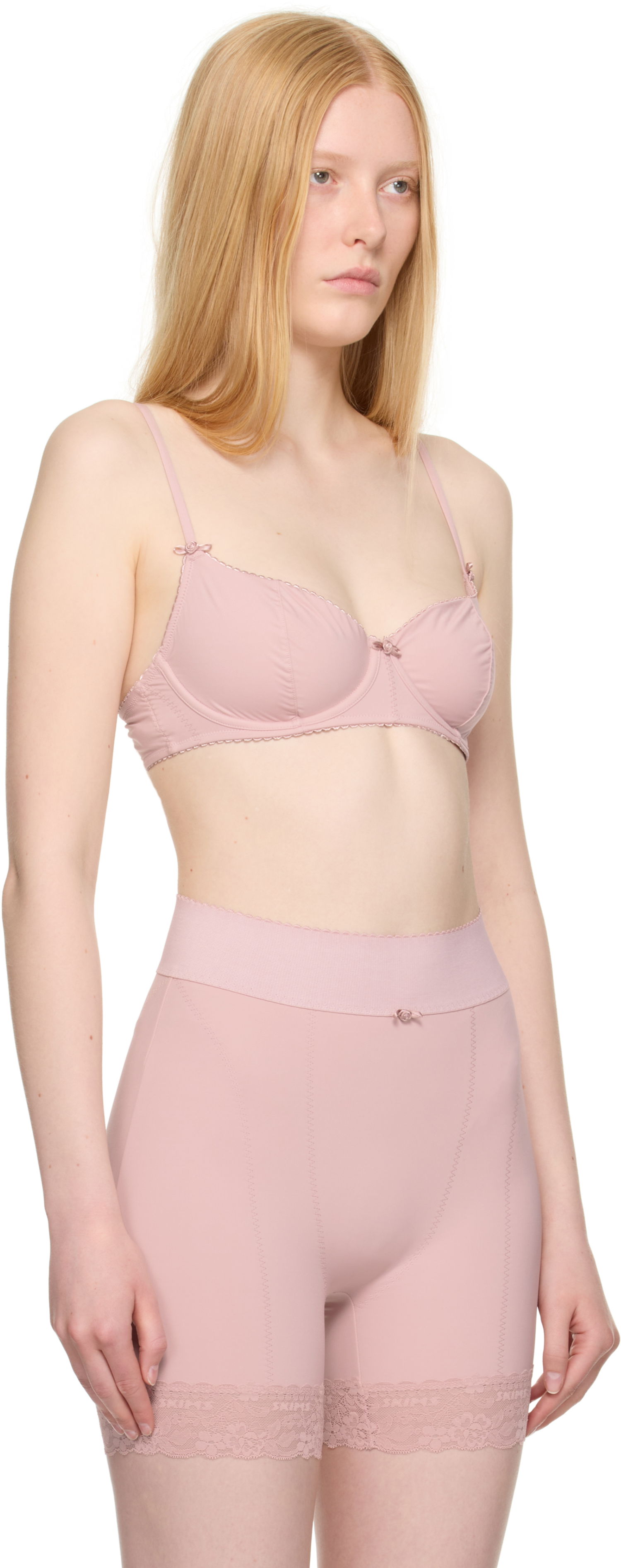 Сутиен SKIMS SKIMS Retro Shapewear Unlined Demi Bra Розово | DM-DEM-7921W, 1