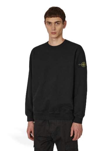 Суитчър Stone Island Garment Dyed Crewneck Sweatshirt Черно | 771561720 V0029
