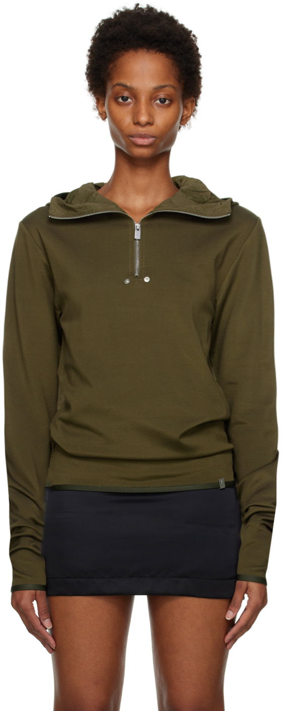 Суитчър 1017 ALYX 9SM Half-Zip Hooded Sweatshirt Зелено | AAMTS0309FA02.F22, 0