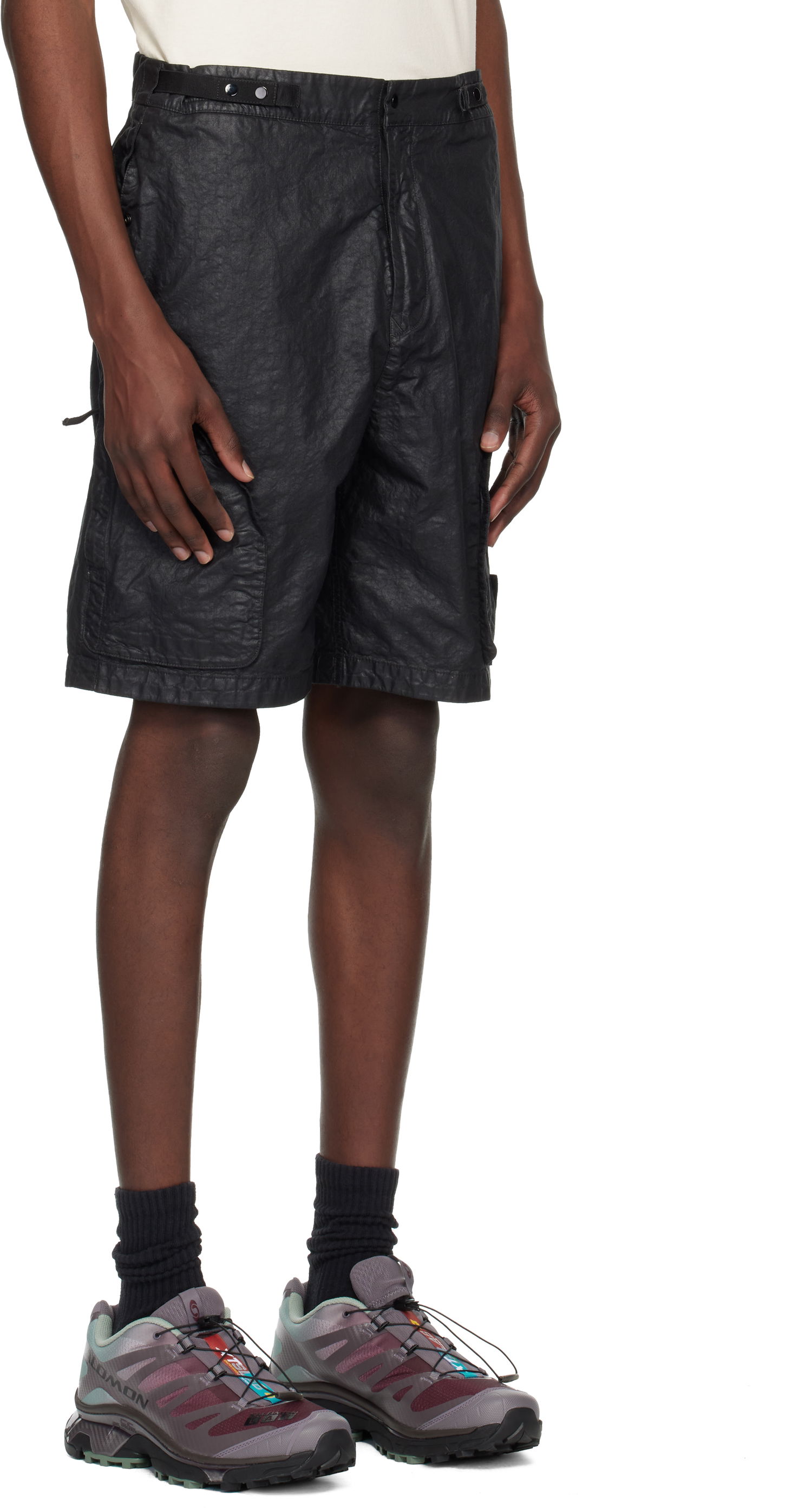 Къси панталони Stone Island Stone Island Organic Look Nylon Panama-TC Shorts Черно | K1S15 L100010 S0069, 1