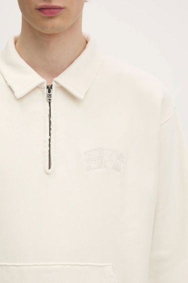 Суитчър thisisneverthat thisisneverthat Damaged Half Zip Polo Sweatshirt Бяло | TN243TSWOW02, 3