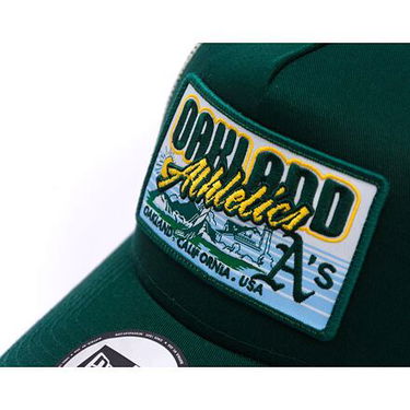 Шапка с козирка New Era Oakland Athletics MLB Patch 9FORTY Trucker Hat One Size (56-59 cm) Зелено | 60595258, 5