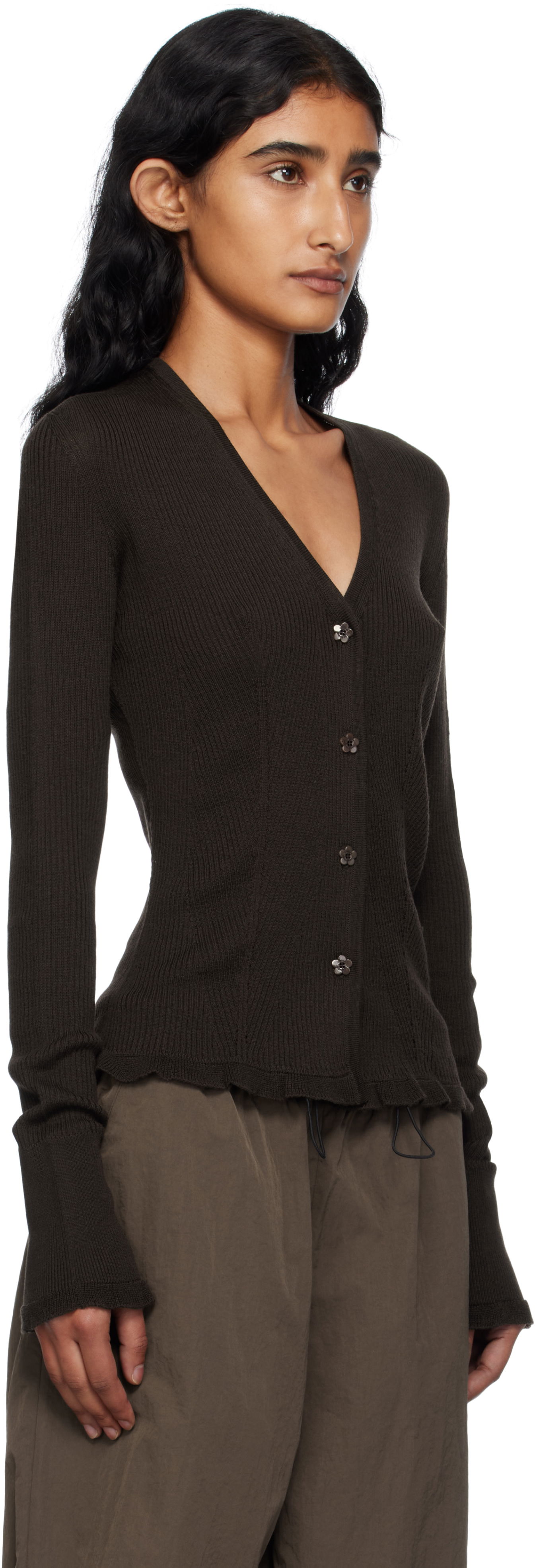 Пуловер Cecilie Bahnsen Cecilie Bahnsen Bessie Knit Cardigan Кафяво | 2.25KNI52004 BESSIE CARDIGAN, 1