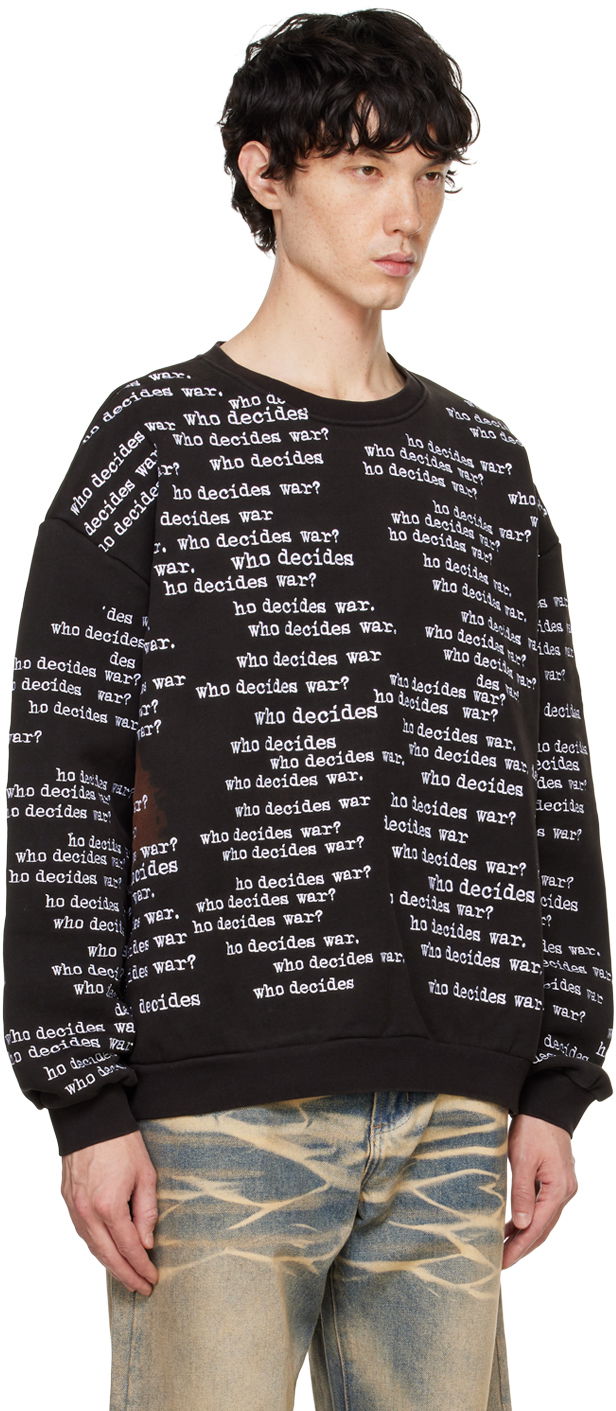 Суитчър Who Decides War WDW Scripture Sweatshirt Черно | 1110370002FW24, 1