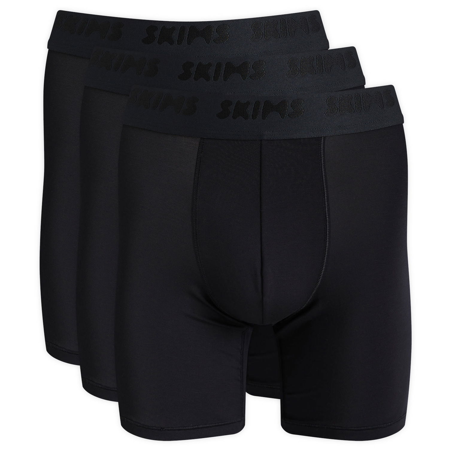 Боксерки SKIMS Men's 5" Boxer Briefs - 3-Pack Черно | BO-BBR-5630M-OB, 0
