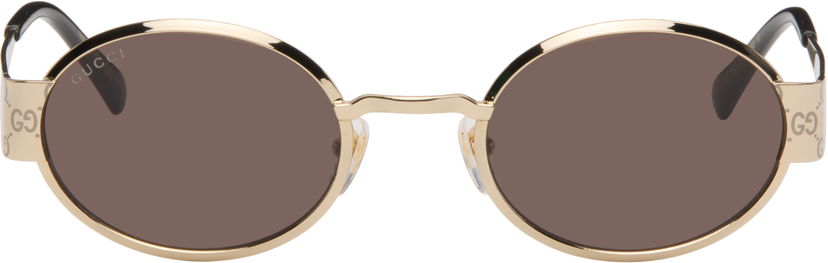 Слънчеви очила Gucci Guccissima Metal Round Sunglasses Металик | GG1854S-005