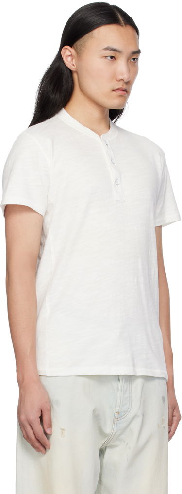 Тениска rag & bone Rag & Bone Classic Cotton Henley T-Shirt Бяло | M000T996G, 1