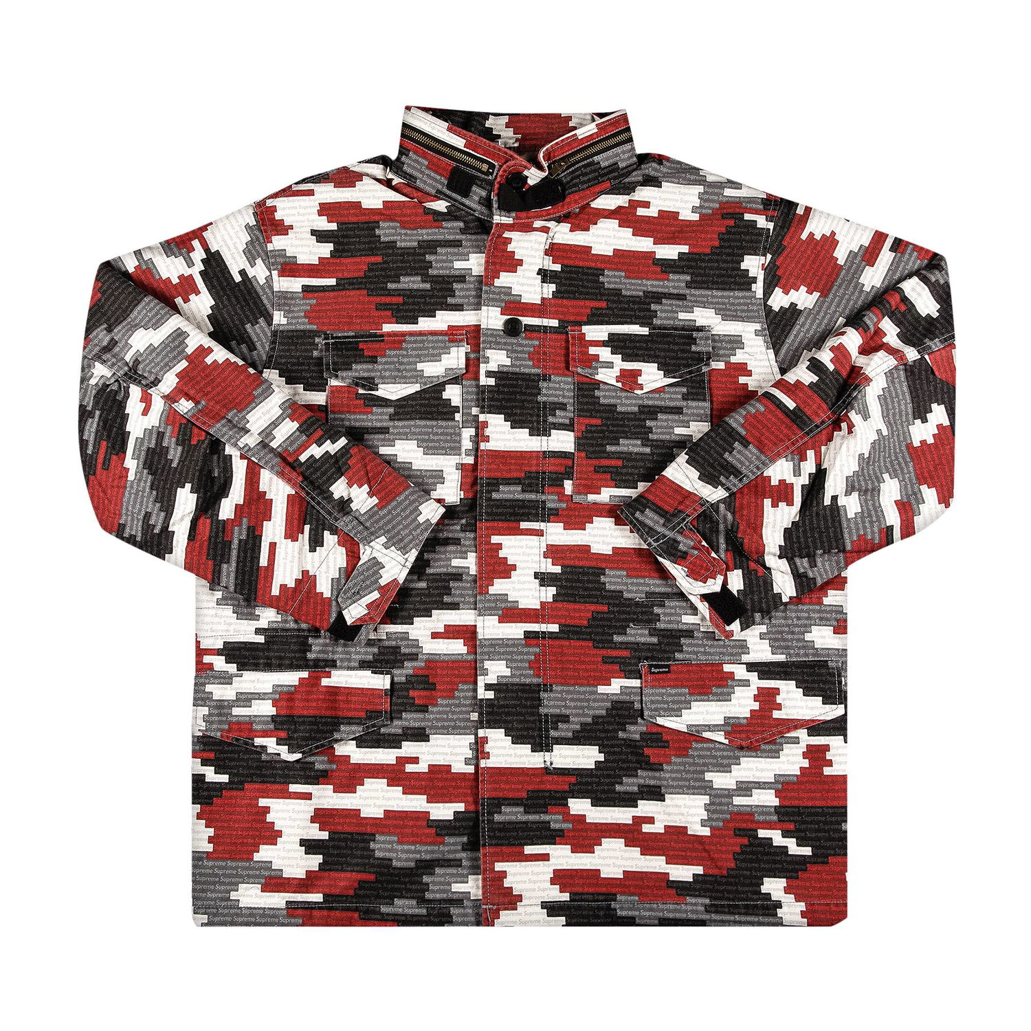 Яке Supreme Logo Camo M-65 Jacket Многоцветен | SS21J24 RED, 1
