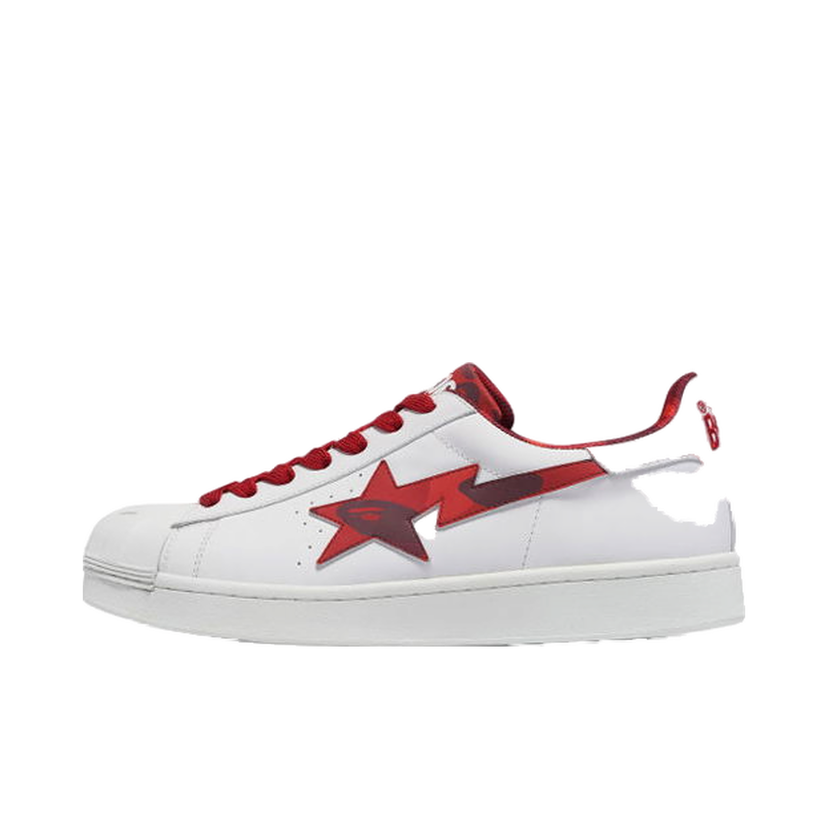 Кецове и обувки BAPE A Bathing Ape Skull Sta White Red Бяло | 1J20191007-RED