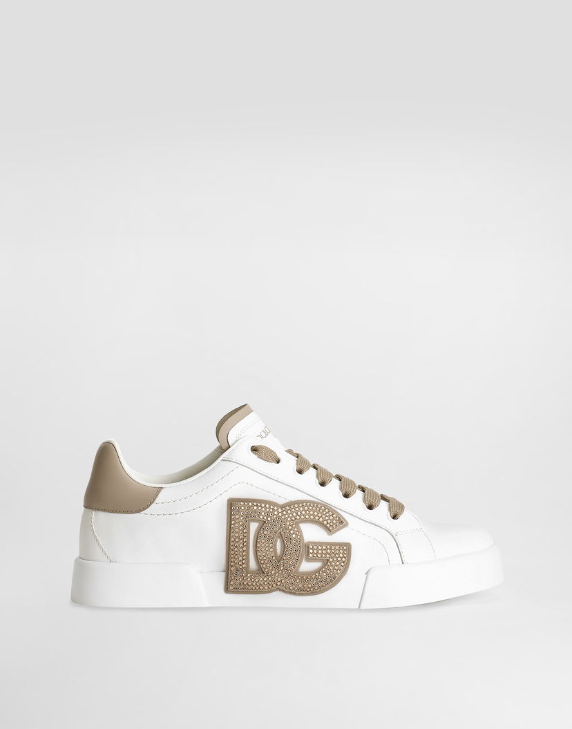 Кецове и обувки Dolce & Gabbana Dolce & Gabbana Portofino Light Strobel Calfskin Бяло | CK2341AI4118Z080