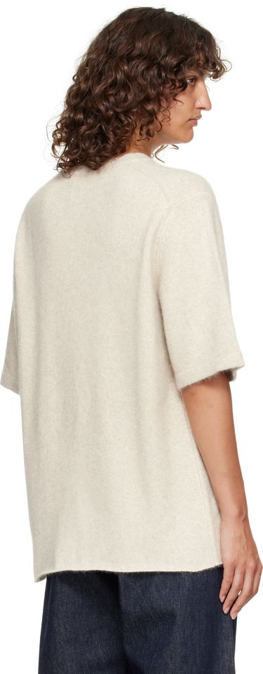 Пуловер Loulou de Saison Loulou de Saison Raven Yak Blend Short Sleeve Sweater Бежово | RAVEN, 2