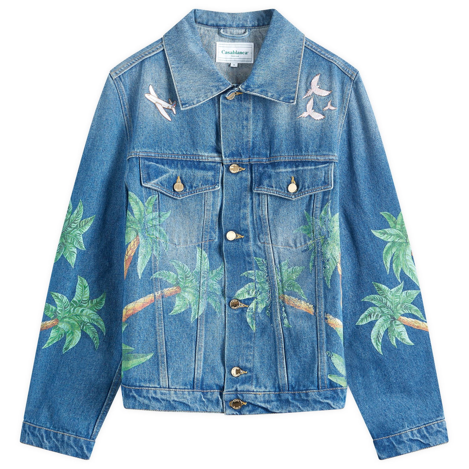 Яке Casablanca Tennis Club Print Embroidered Denim Jacket Синьо | MPF24-JK-310-01, 0